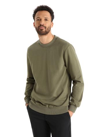 Sweat À Capuche Icebreaker Merino Central II Long Sleeve Sweatshirt Homme Vert Olive | FR 1276FDNM